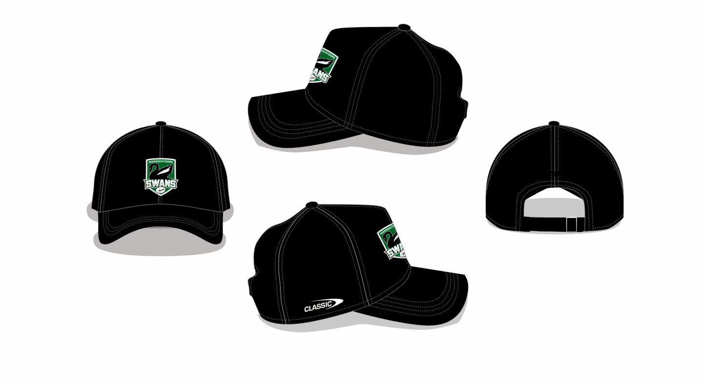 Swans Black Training Cap by Classic